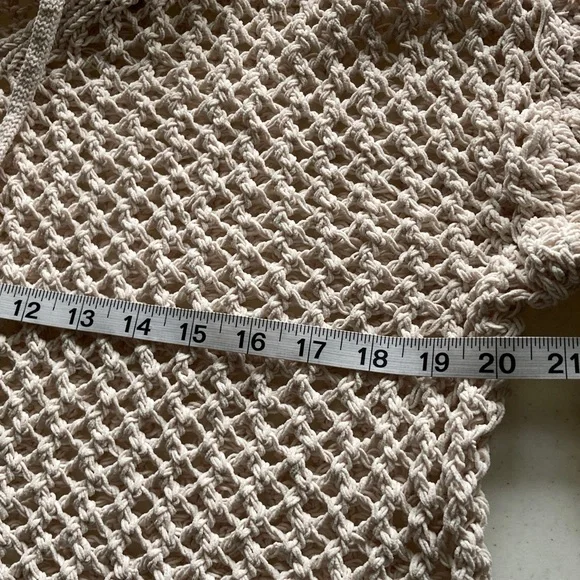 Open-Knit Hoodie Sweater in Cream by Artelier Nicole Miller - Picture 7 of 8